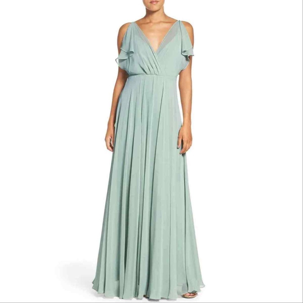 Jenny Yoo Cassie Bridesmaid Dress Morning Mist Size 24